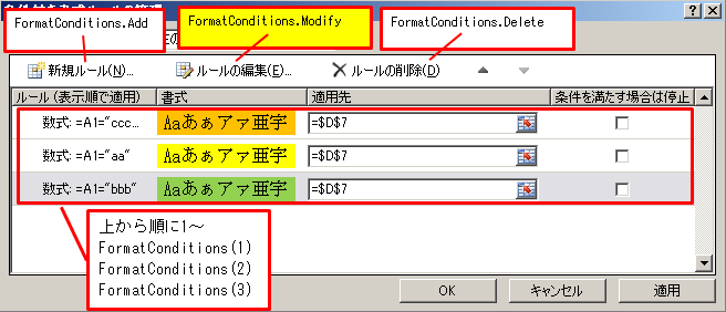 Vbaで条件付き書式を編集する Excel作業をvbaで効率化